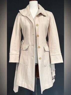 Kenneth Cole New York Light Tan Belted Coat